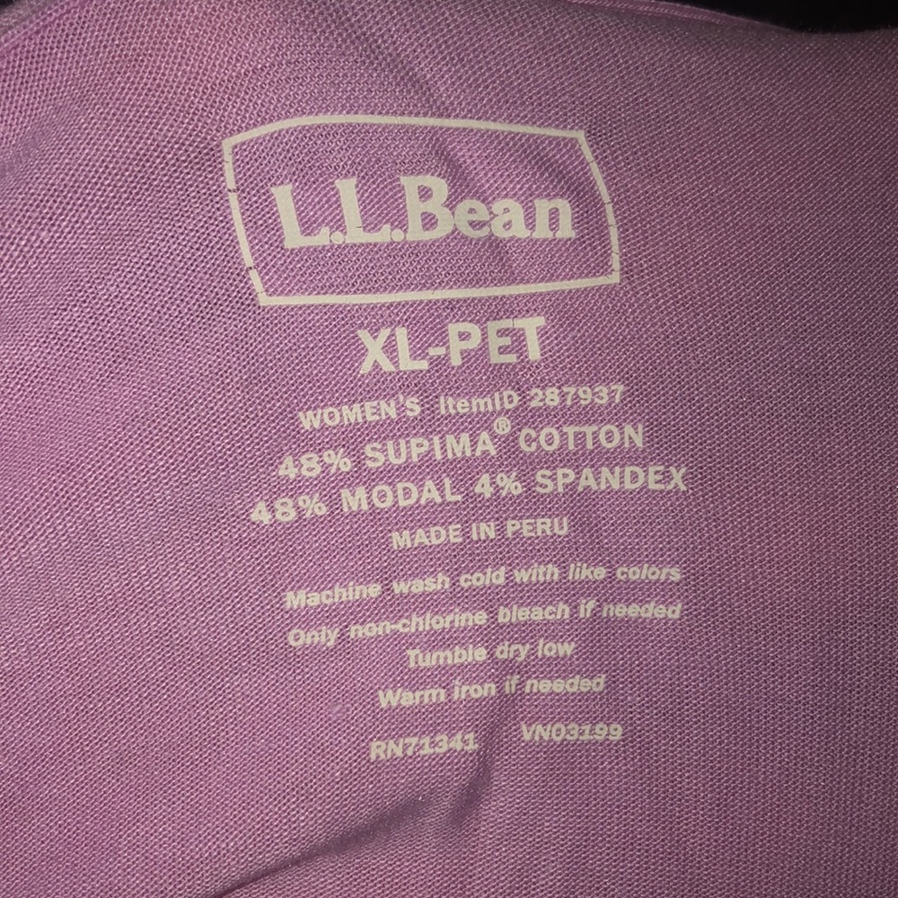 L.L. Bean Open Front Lightweight Cotton Cardigan, XL Petite - Picture 6 of 8